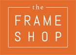 The Frame Shop orange rectangular logo